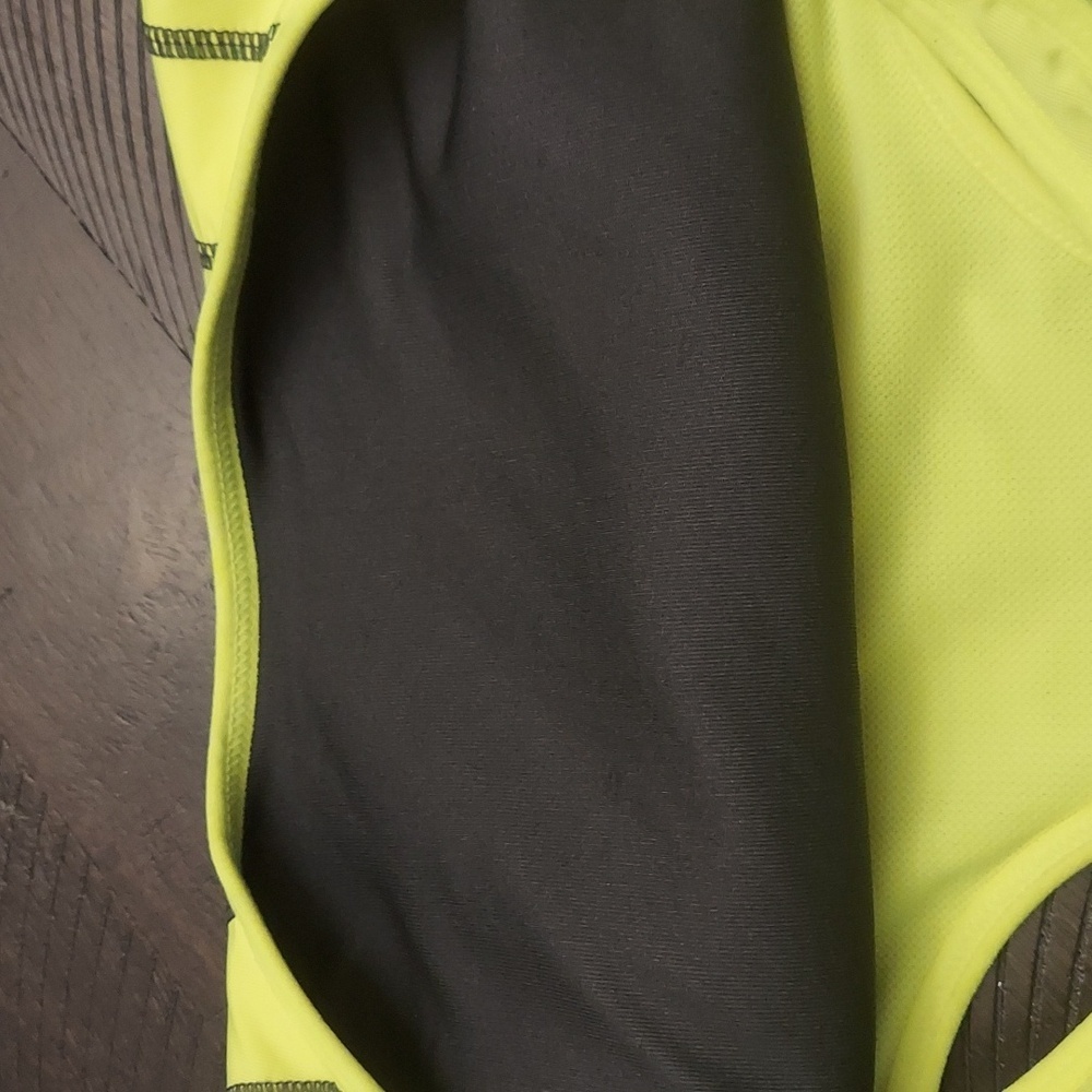 DANSKIN NOW Lime Yellow and Black Racerback Sports Bra - Picture 7 of 8